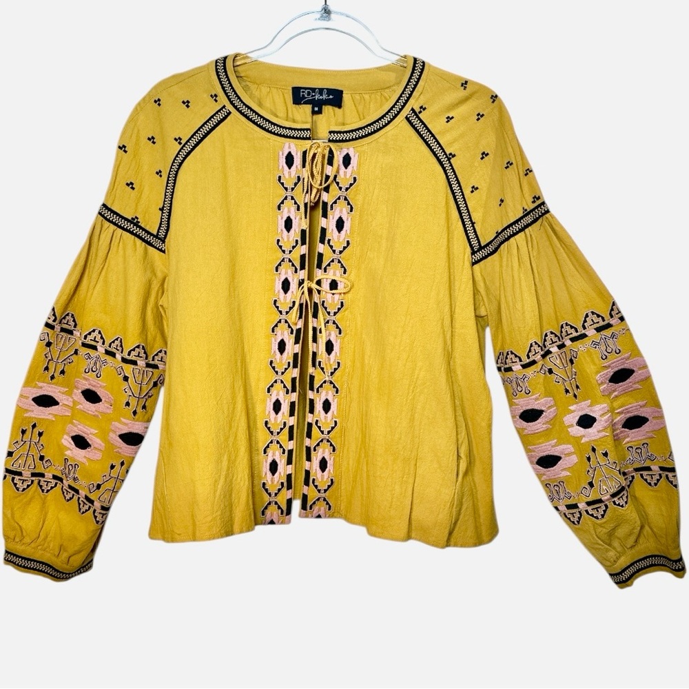 Embellished Embroidered Long Sleeve Blouse